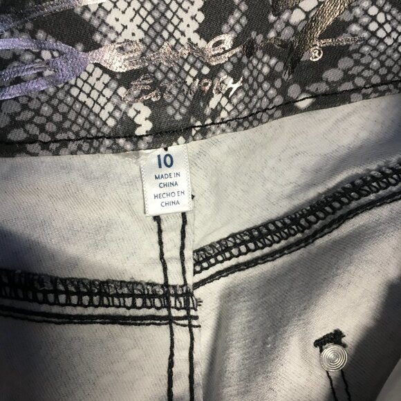 Seven7 Tummyless High Rise Skinny Snake Print Jeans Size 10 - Picture 10 of 13
